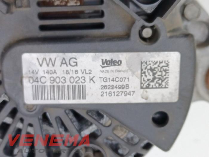 Dynamo van een Volkswagen Golf VII Variant (AUVV) 1.4 TGI 16V 2016