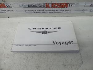 Used Instruction Booklet Chrysler Voyager Price on request offered by N Kossen Autorecycling BV