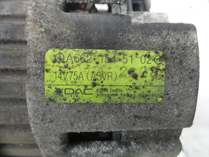 Dynamo Ssang Yong Korando 2 9 TD A6621545102 662 DAC