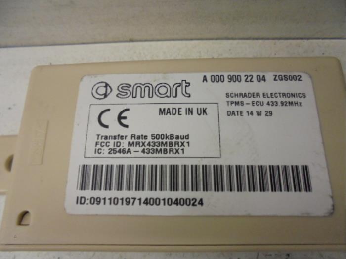 Tyre pressure module from a Smart Fortwo 2015