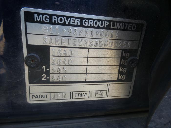 Ekran lewy przód z Rover 45 1.6 16V 2003