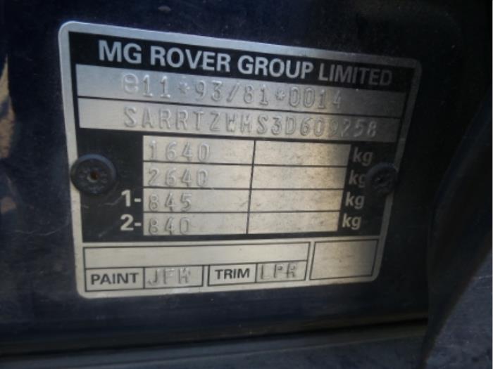 Uchwyt drzwi lewych tylnych wersja 4-drzwiowa z Rover 45 1.6 16V 2003