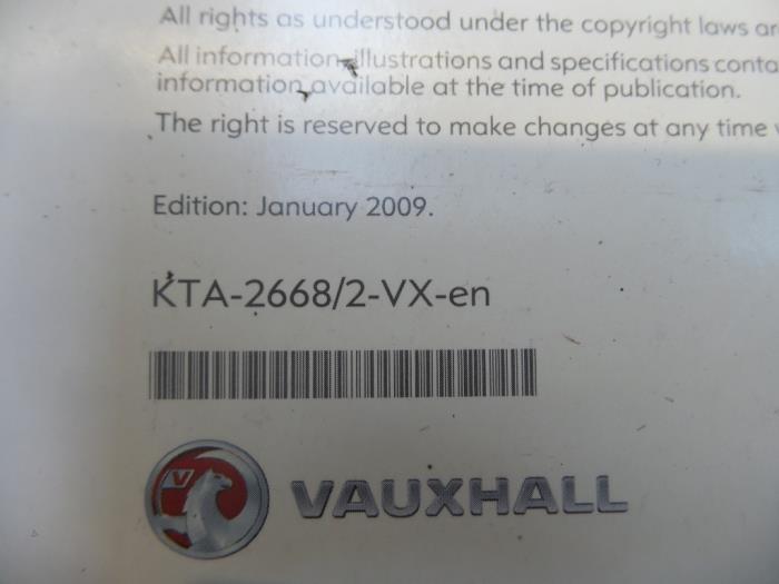 Instruction Booklet from a Opel Agila 2009