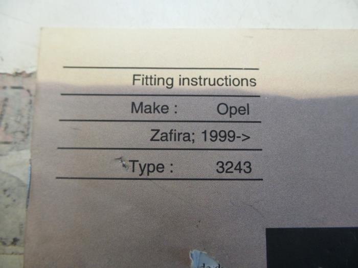 Instrucciones(varios) de un Opel Zafira (F75) 2.2 16V 2003