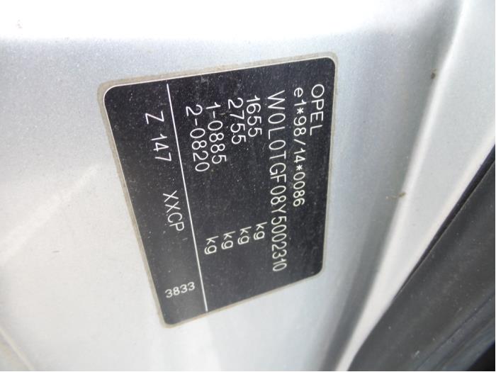 Stoßstange hinten van een Opel Astra G (F08/48) 1.6 16V 1999