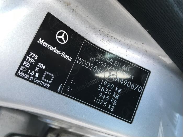 Rétroviseur gauche d'un Mercedes-Benz C (W204) 1.8 C-180 CGI 16V 2011
