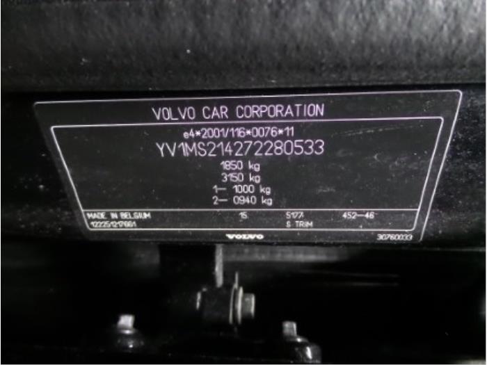 Couvercle coffre d'un Volvo S40/V40 2007