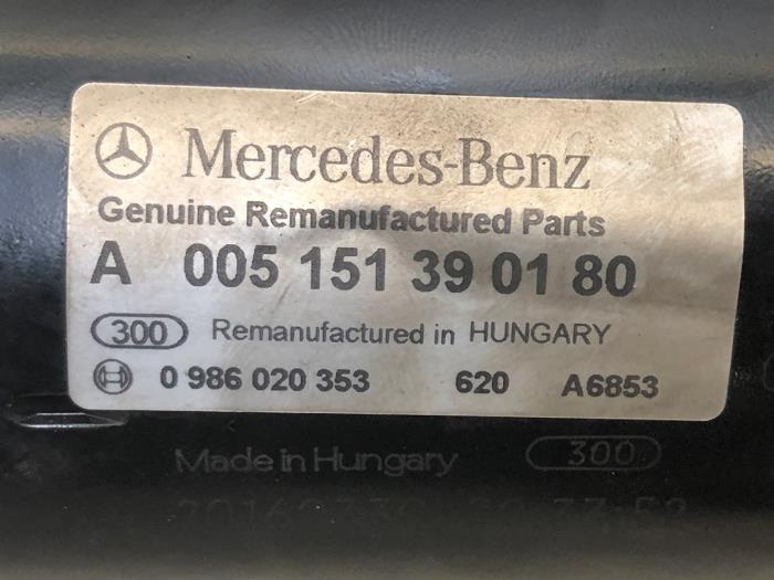 Motor de arranque de un Mercedes-Benz C (W204) 1.8 C-180 CGI 16V 2011