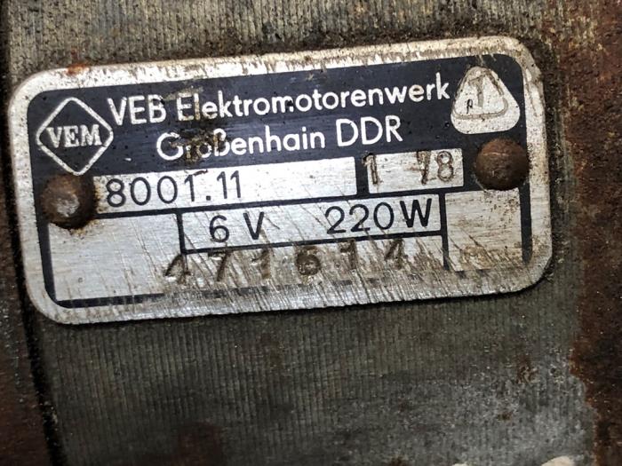 Dynamo från en Trabant Diversen 1982