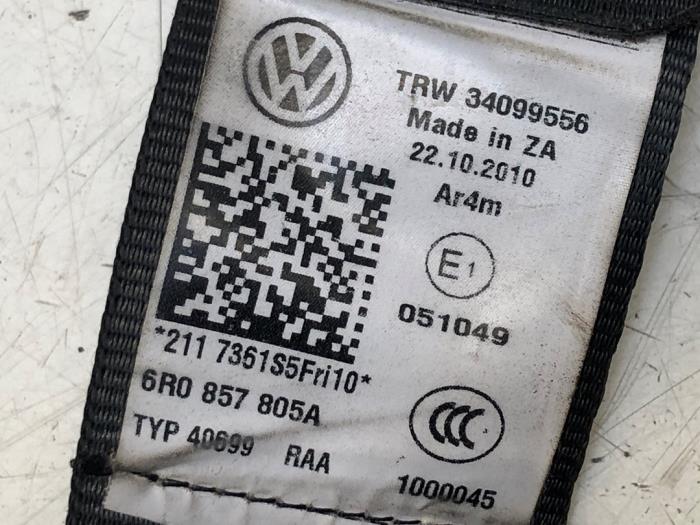 Sicherheitsgurt links hinten van een Volkswagen Polo 2011
