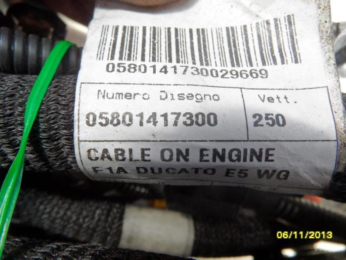 Mazo de cables compartimento motor de un Fiat Ducato (250) 2.3 D 130 Multijet 2012