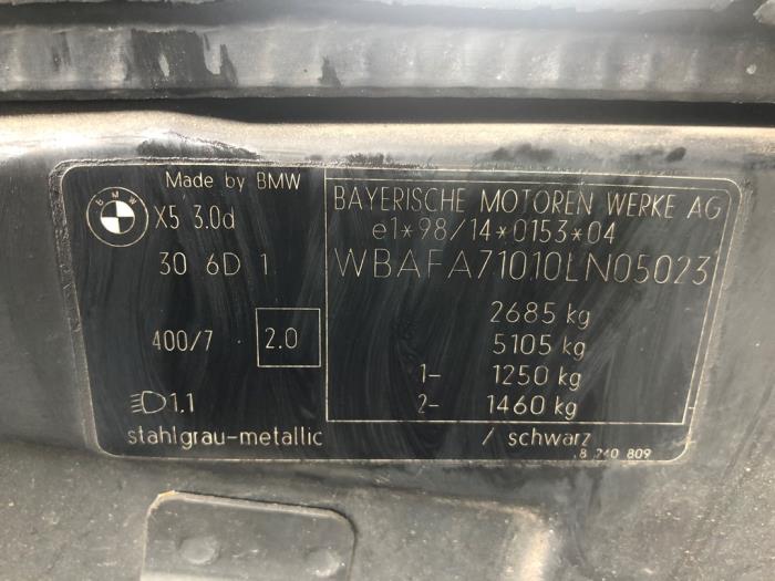 Asiento derecha de un BMW X5 (E53) 3.0d 24V 2002