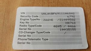 Engine management computer from a Opel Omega B (25/26/27) 2.2 16V 2001