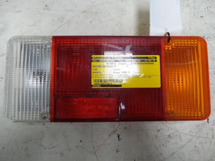 Taillight lens, right from a Fiat Ducato (230/231/232) 2.8 D 14 1998