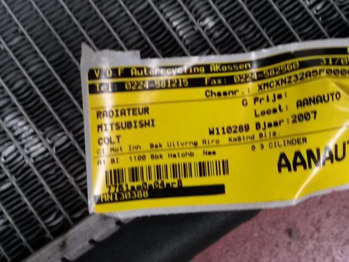 Usagé Radiateur Mitsubishi Colt (Z2/Z3) 1.1 12V Prix sur demande proposé par N Kossen Autorecycling BV