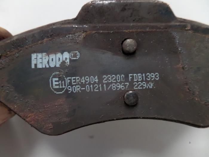 Front brake pad from a Ford Ka I 1.3i 2001