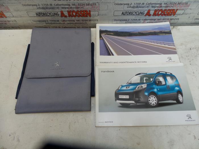 Instruction Booklet from a Peugeot Bipper 2011