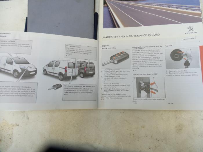 Instruction Booklet from a Peugeot Bipper 2011