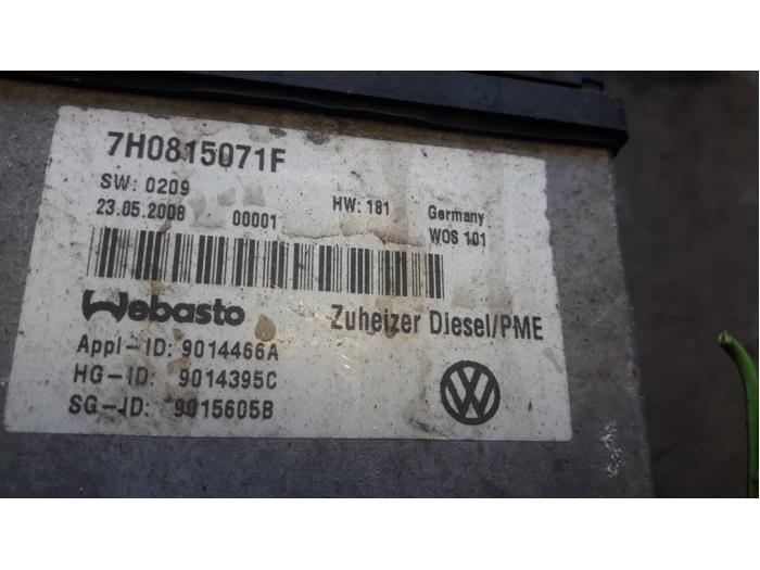 Calefactor de un Volkswagen Transporter 2010