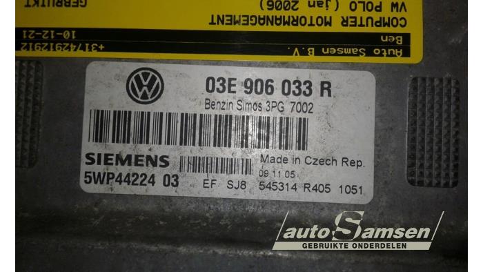 Engine management computer from a Volkswagen Polo IV (9N1/2/3) 1.2 12V 2006