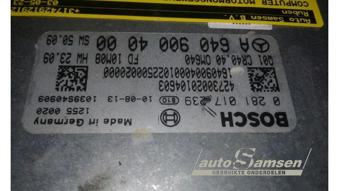 Used Engine management computer Mercedes A (W169) 2.0 A-160 CDI 16V Price € 100,00 Margin scheme offered by Auto Samsen B.V.