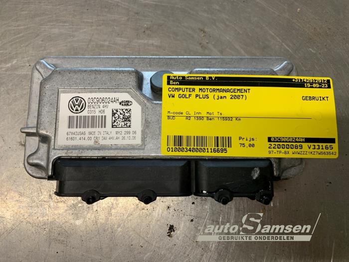 Used Engine management computer Volkswagen Golf Plus (5M1/1KP) 1.4 16V Price € 75,00 Margin scheme offered by Auto Samsen B.V.