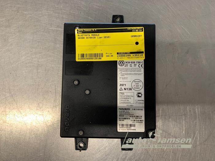 Usados Módulo Bluetooth Skoda Octavia Combi (1Z5) 1.4 TSI 16V Precio € 200,00 Norma de margen ofrecido por Auto Samsen B.V.