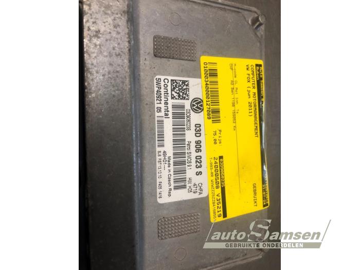 Used Engine management computer Volkswagen Fox (5Z) 1.2 Price € 75,00 Margin scheme offered by Auto Samsen B.V.