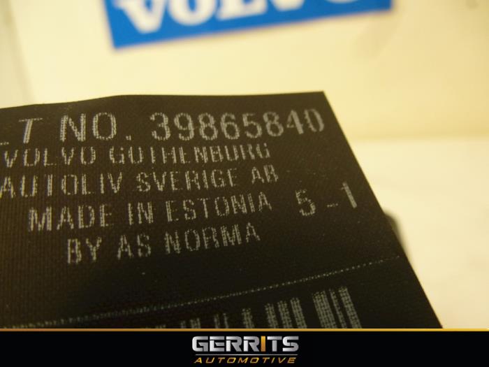 Ceinture de sécurité arrière gauche d'un Volvo S80 (AR/AS) 3.0 T6 24V AWD 2007
