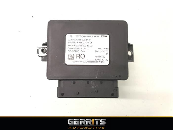 Używane Modul hamulca postojowego Mercedes B (W246/W242) 1.6 B-180 BlueEFFICIENCY Turbo 16V Cena € 72,60 Procedura marży oferowane przez Gerrits Automotive BV