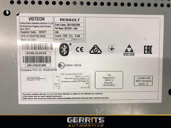 Radio Renault Master III 2.3 dCi 150 16V FWD - 281152370R VISTEON