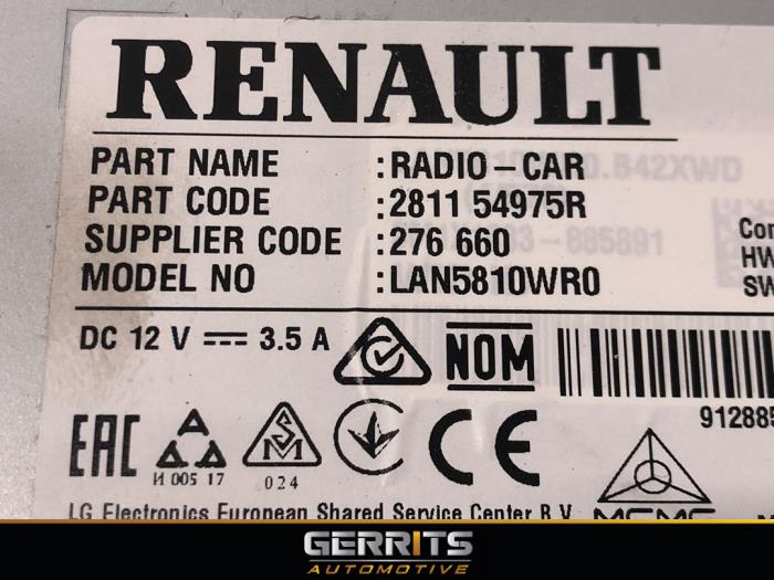 Sistema de navegación de un Renault Clio IV Estate/Grandtour (7R) 0.9 Energy TCE 90 12V 2020