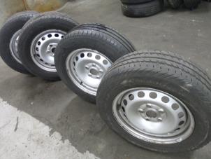 Used Set of wheels + tyres Volkswagen Caddy III (2KA,2KH,2CA,2CH) 1.6 TDI 16V Price on request offered by Autodemontage van de Laar