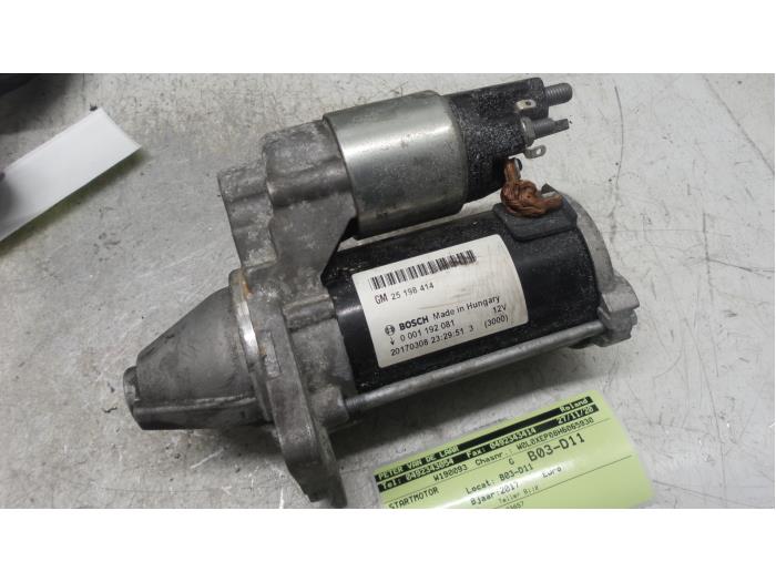 Gebrauchte Anlasser Opel Corsa E Preis € 150,00 Margenregelung angeboten von Autodemontage van de Laar