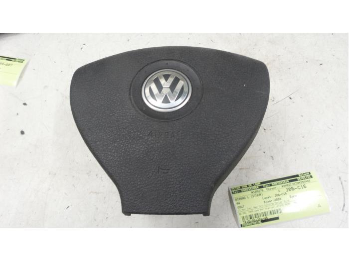 Left airbag (steering wheel) from a Volkswagen Golf V Variant (1K5) 1.9 TDI 2008
