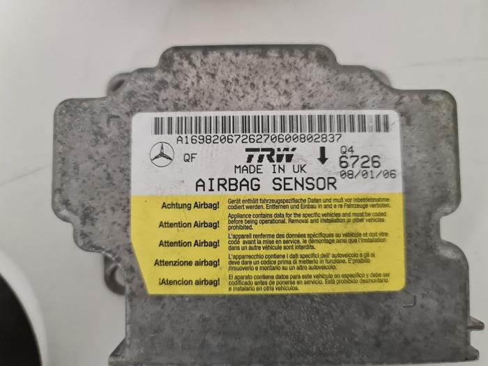 Airbag set+module from a Mercedes-Benz A (W169) 1.5 A-150 5-Drs. 2006