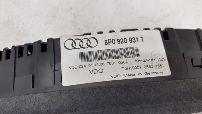 Cuentakilómetros de un Audi A3 Sportback (8PA) 1.8 TFSI 16V 2009