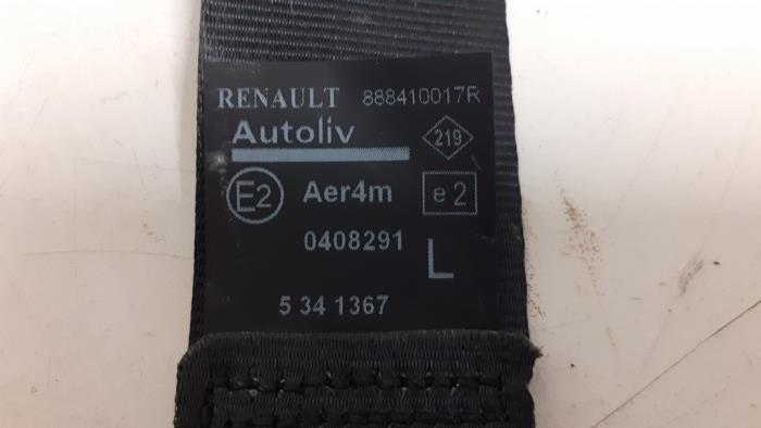 Ceinture de sécurité arrière gauche d'un Renault Scénic III (JZ) 1.5 dCi 110 2015