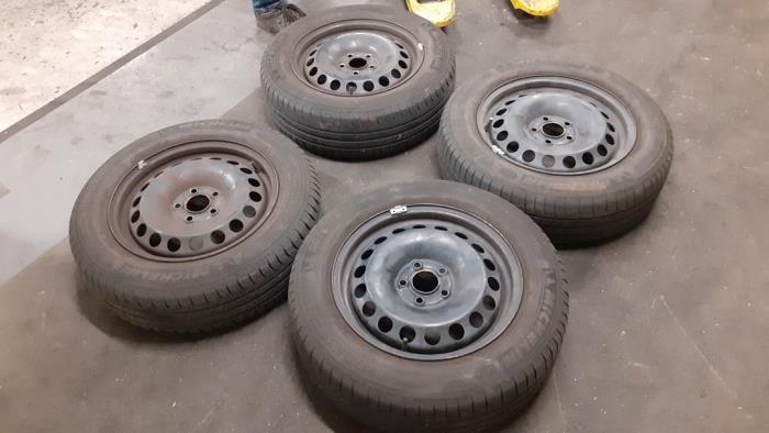Set of wheels + tyres from a Volkswagen Polo 2017
