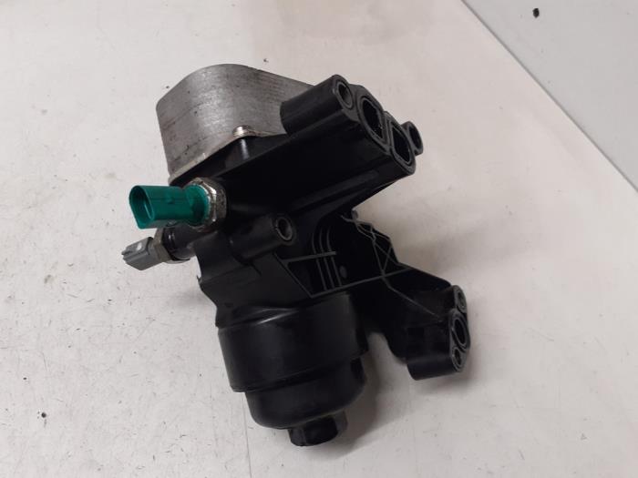 Oil filter housing from a Volkswagen Polo VI (AW1) 1.6 TDI 16V 95 2018