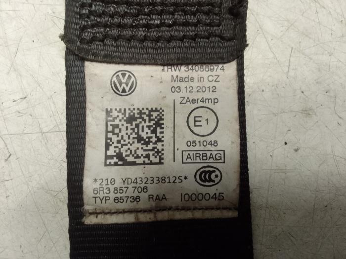 Juego y módulo de airbag de un Volkswagen Polo V (6R) 1.6 TDI 16V 90 2013