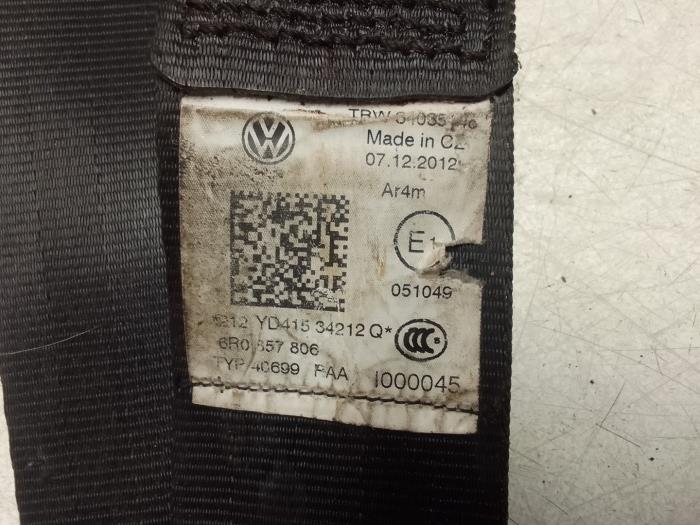 Pas bezpieczenstwa prawy tyl z Volkswagen Polo V (6R) 1.6 TDI 16V 90 2013