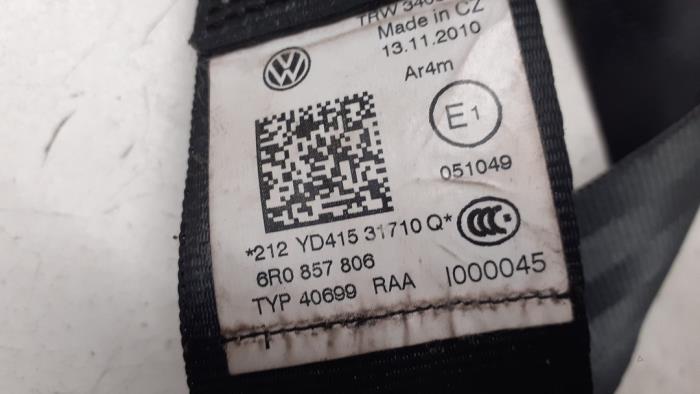Rear seatbelt, right from a Volkswagen Polo V (6R) 1.2 TSI 2011
