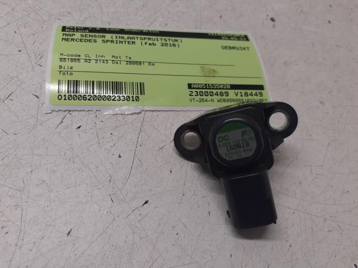 Begagnade MAP-sensor (insugsrör) Mercedes Sprinter 5t (906.63/65) 516 CDI 16V Pris € 60,50 Inklusive moms erbjuds av Autodemontage van de Laar