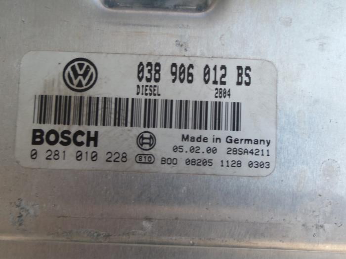 Used Engine management computer Seat Toledo (1M2) 1.9 TDI 90 Price € 90,00 Margin scheme offered by Autodemontage van de Laar