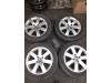 Set of wheels + tyres from a Peugeot 308 SW (4E/H), 2007 / 2014 1.6 VTI 16V, Combi/o, 4-dr, Petrol, 1.598cc, 88kW (120pk), FWD, EP6C; 5FS, 2009-06 / 2014-03, 4E5FS; 4H5FS 2012