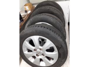 Used Set of wheels + tyres Opel Agila (B) 1.2 16V Price on request offered by Autodemontage van de Laar