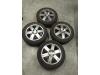 Set of wheels + tyres from a Suzuki Swift (ZA/ZC/ZD1/2/3/9), 2005 / 2011 1.5 VVT 16V, Hatchback, Petrol, 1.490cc, 75kW (102pk), FWD, M15A; EURO4, 2005-02 / 2010-09, EZC21; MZA21; MZC21; NZA21; NZC21 2005