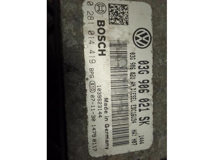 Used Engine management computer Seat Altea XL (5P5) 1.9 TDI Price € 100,00 Margin scheme offered by Autodemontage van de Laar