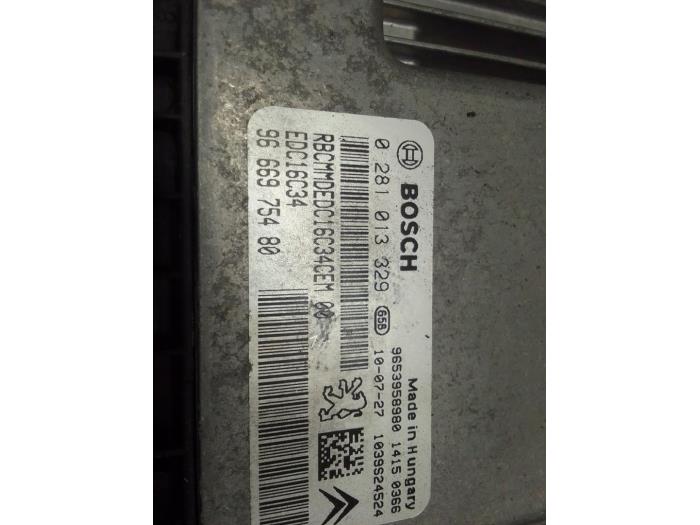 Engine management computer Citroen Berlingo, 2008 / 2021 1.6 Hdi 16V 90, Delivery, Diesel, 1.560cc, 66kW (90pk), FWD, DV6TED4BUFAP; 9HS, 2009-10 / 2018-12 (Used)